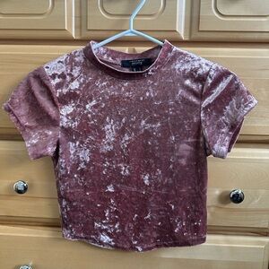 Crushed velvet top